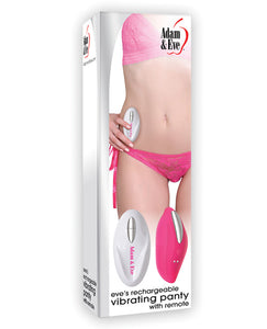 Adam & Eve Rechargeable Vibrating Panty w/Remote - Pink