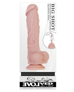Evolved Big Shot Vibrating and Squirting Dong- White