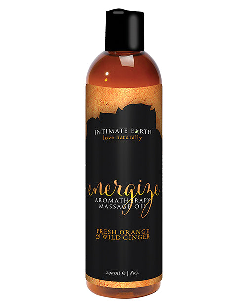 Intimate Earth Energize Massage Oil- 240ml Orange & Ginger