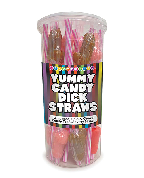 Yummy Candy Dick Straws - Display of 21