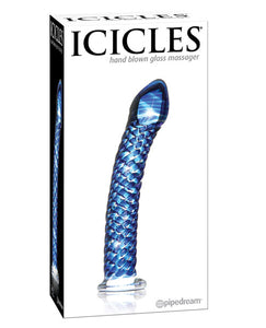 Icicles No.29 Hand Blown Glass- Clear w/ Ridges