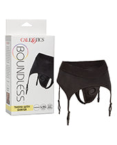 Boundless Thong w/Garter - Black (size options available)