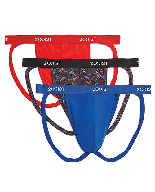 2XIST 3 pk Micro Speed Dri Jock Strap Red, Black, Blue – Shagg Box
